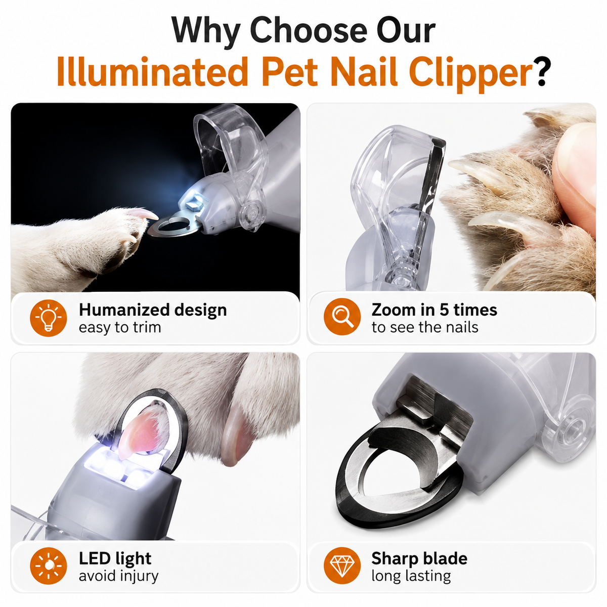 PawBright™ LED Pet Nail Clippers