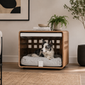 Fable Medium Pet Crate, Walnut Finish