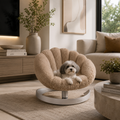 Tavo Shell Pet Bed & Swaying Lounger - Caramel