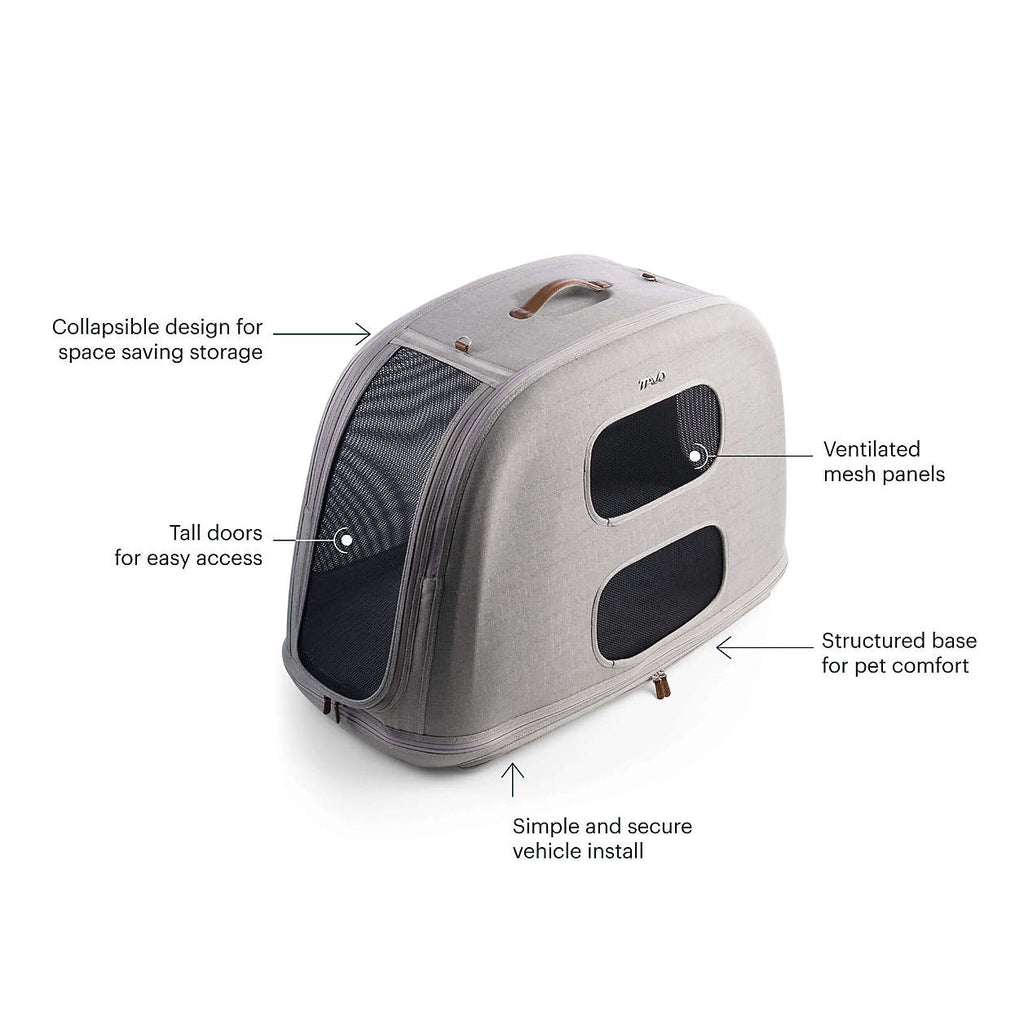Tavo Pets Crispin Impact-Tested Pet Travel Crate, Large in Merle